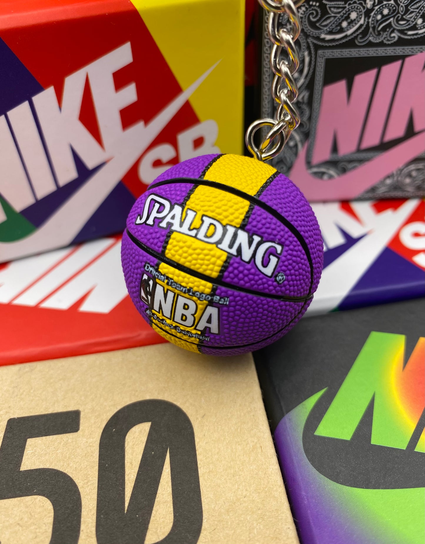Portachiavi Spalding basketball Lakers
